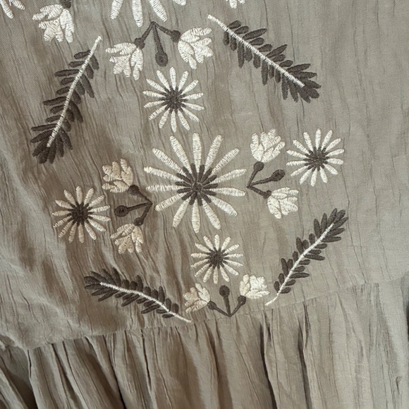 Modest Olive Midi Dress for Women - Picture 3 of 6